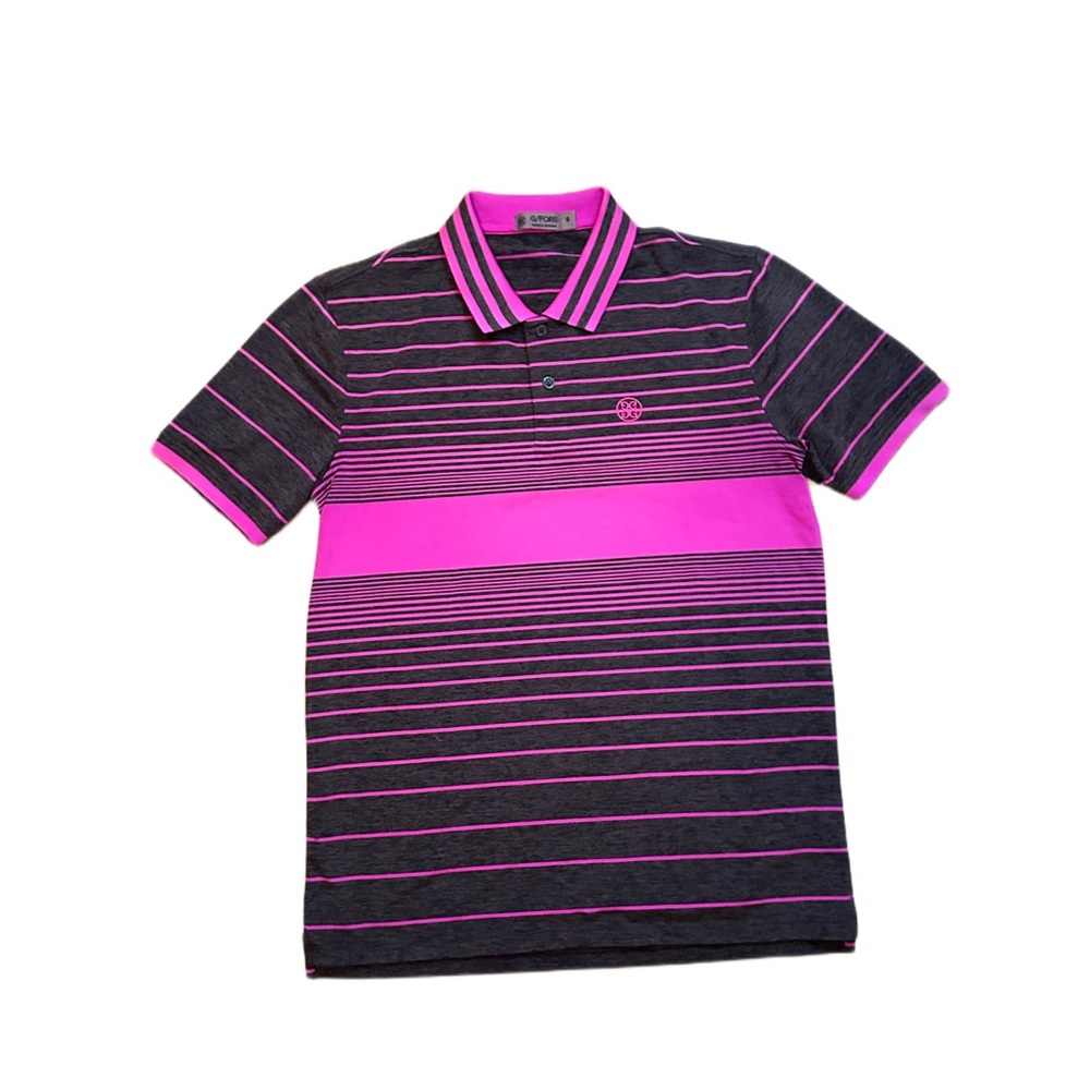 G\FORE Polo in pink and grey